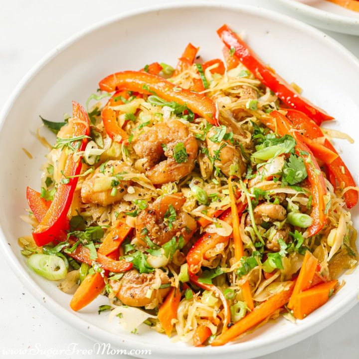 Quick Easy Low Carb Keto Shrimp Stir Fry Recipe - Sugar-Free Mom