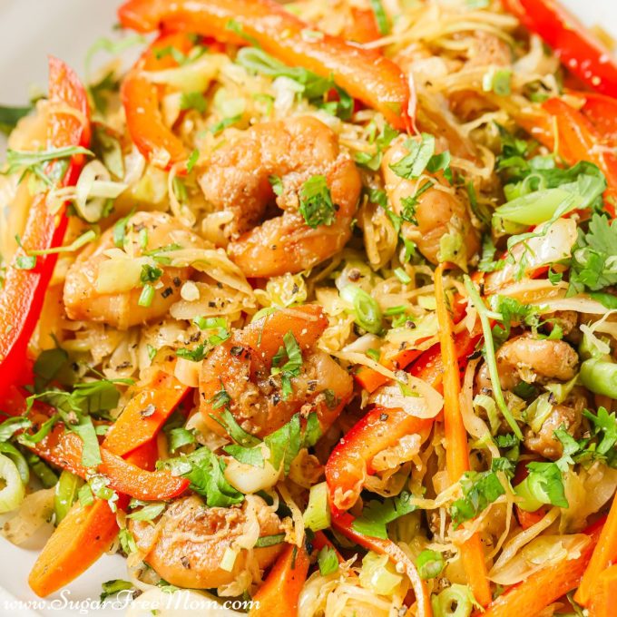 Quick Easy Low Carb Keto Shrimp Stir Fry Recipe - Sugar-Free Mom