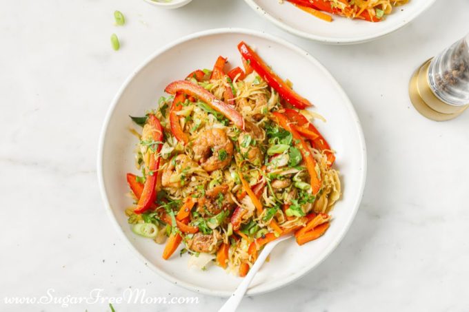 Quick Easy Low Carb Keto Shrimp Stir Fry Recipe - Sugar-Free Mom