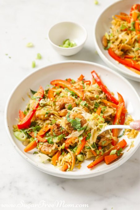 Quick Easy Low Carb Keto Shrimp Stir Fry Recipe - Sugar-Free Mom