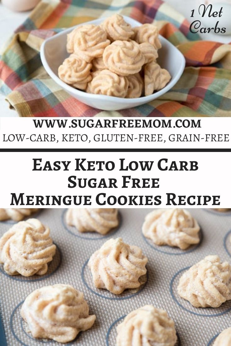 Easy Keto Low Carb Sugar Free Meringue Cookies Recipe