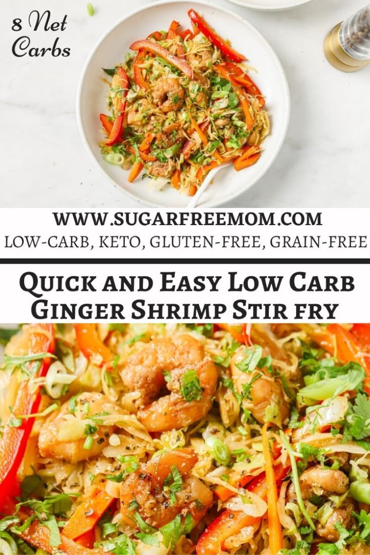 Quick Easy Low Carb Keto Shrimp Stir Fry Recipe - Sugar-Free Mom