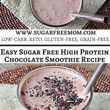 High Protein Chocolate Smoothie - Pinterest Graphic