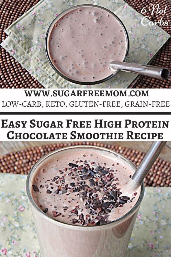 Easy Sugar Free High Protein Chocolate Smoothie Recipe - Sugar-Free Mom