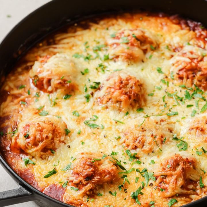 Easy Low Carb Keto Chicken Parmesan Meatballs Recipe