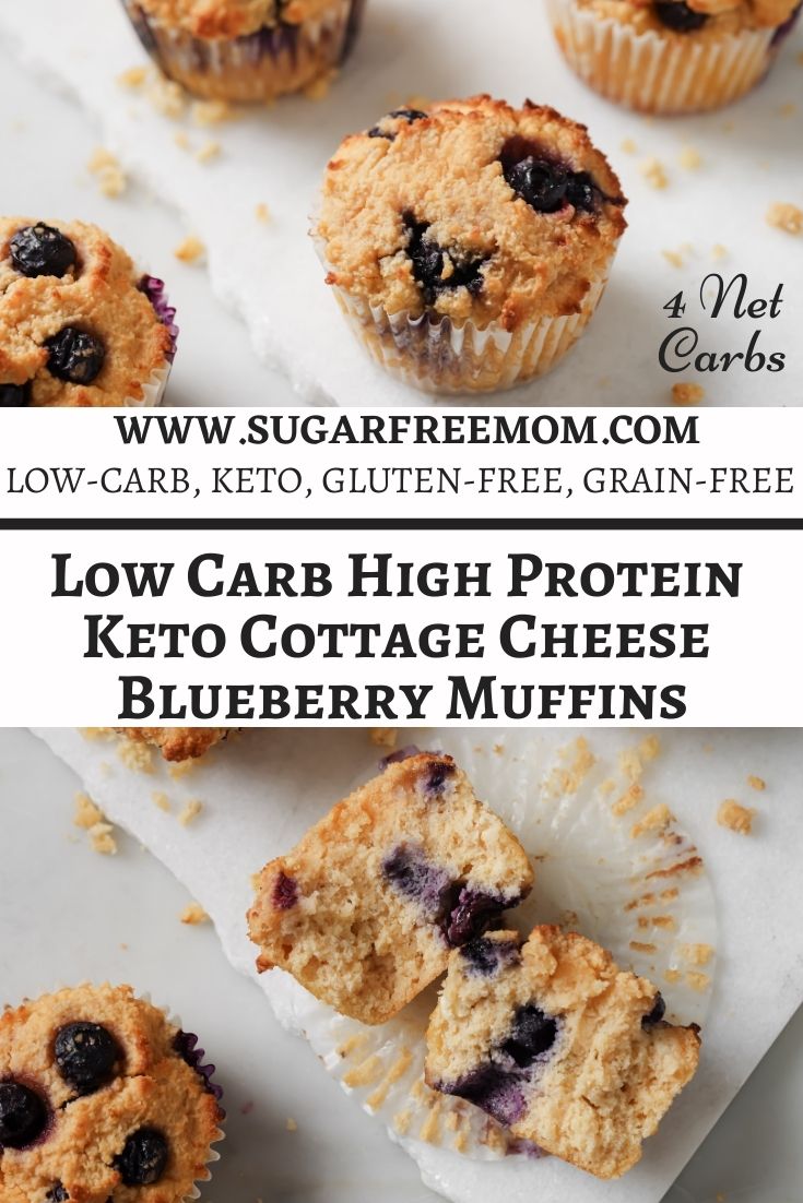 Low Carb Keto Cottage Cheese Blueberry Muffins Recipe