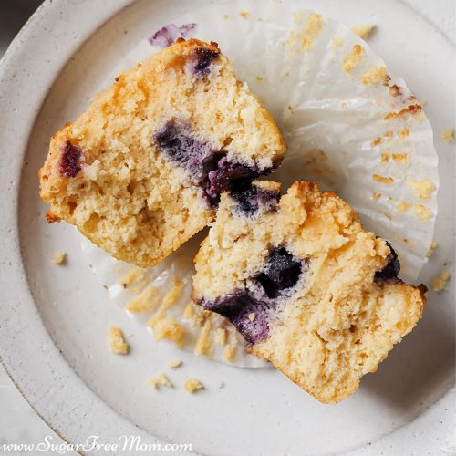 Low Carb Keto Cottage Cheese Blueberry Muffins Recipe - Sugar-Free Mom