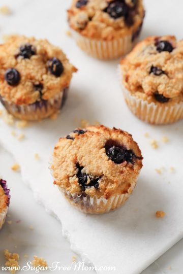 Low Carb Keto Cottage Cheese Blueberry Muffins Recipe - Sugar-Free Mom