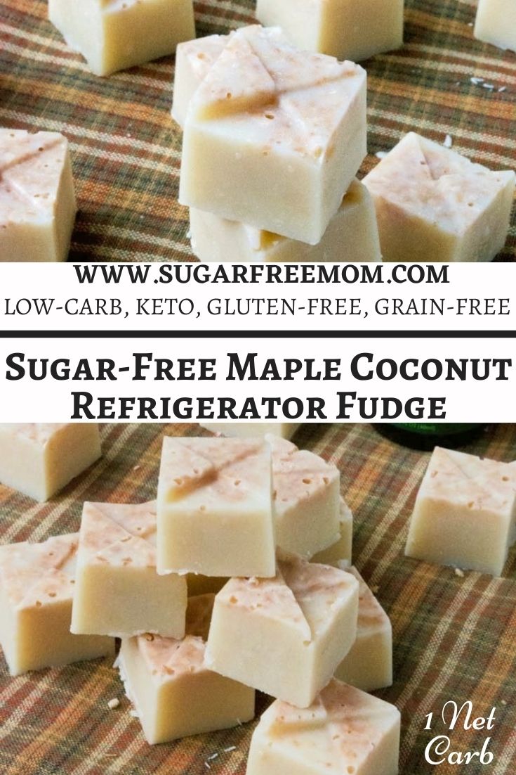 Sugar-Free Maple Coconut Refrigerator Fudge (Low Carb)
