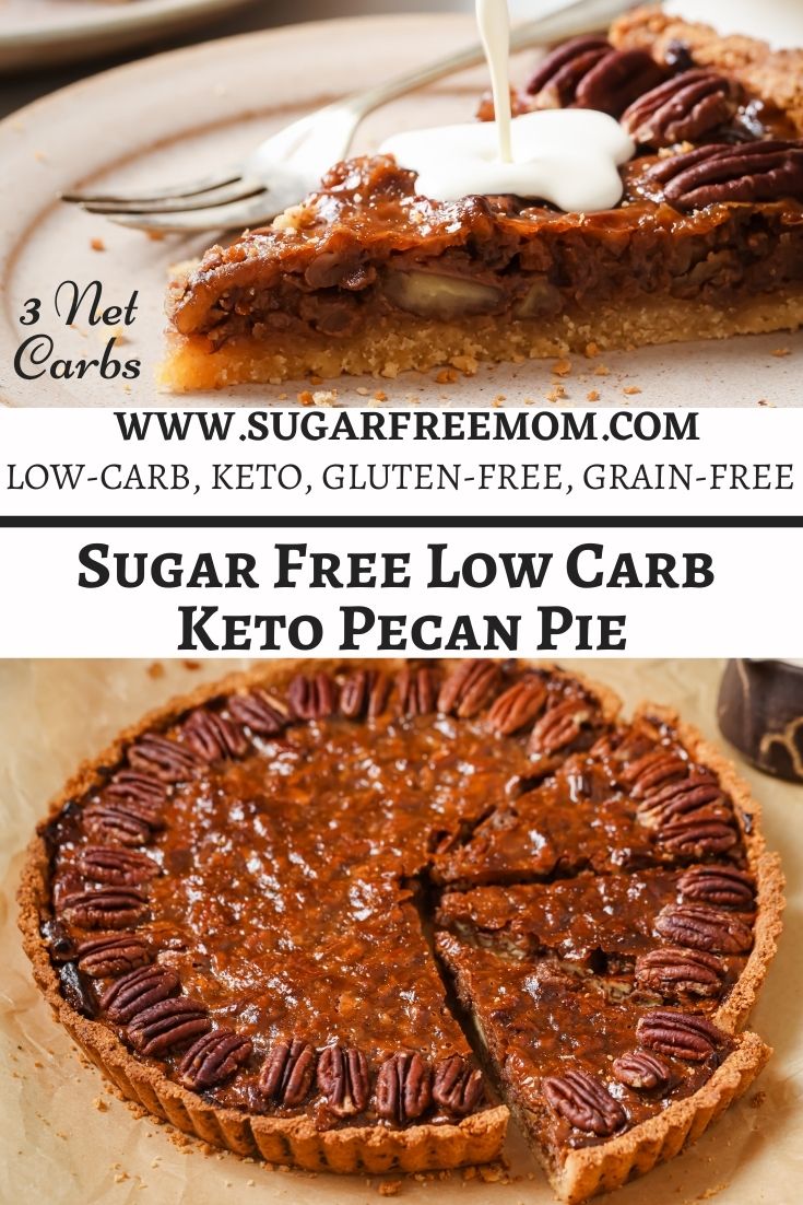 Your Thanksgiving holiday table will be amazing when you make this delicious sugar free pecan pie recipe that is so simple and doesn't require baking your crust first! 
