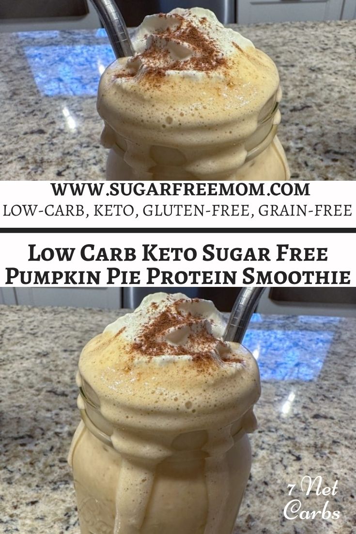 Low Carb Keto Sugar Free Pumpkin Pie Protein Smoothie