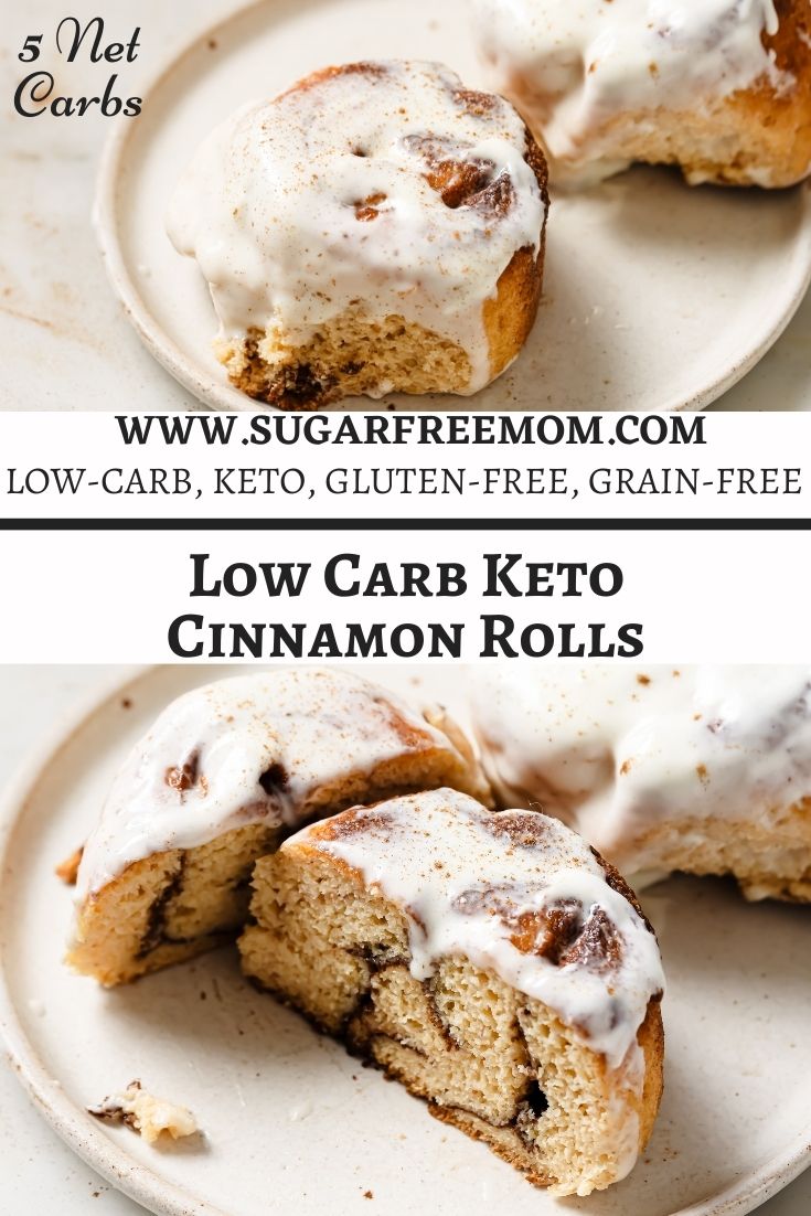 These low carb cinnamon rolls have the same delicious texture as traditional cinnamon rolls, but without the high carbs or using fathead dough! 