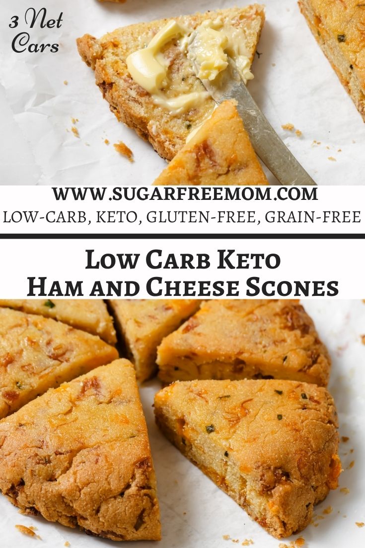 These Low Carb Ham and Cheese Scones are the ultimate way to use up any leftover ham from the holidays. Moist, yet crumbly, they’re a great savory alternative to the humble scone. This keto scones recipe is perfect to dunk into your favorite soup or just as an afternoon snack with a cup of coffee. Just 3 net grams of carbs.