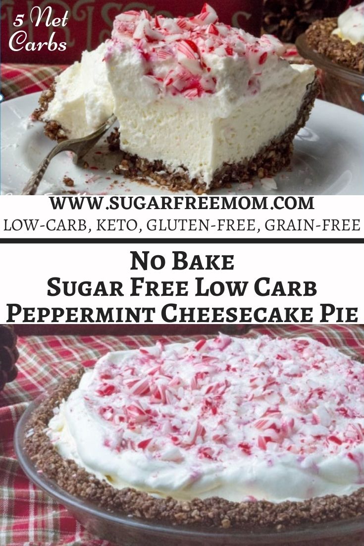 This incredibly Easy Sugar-Free Low Carb Keto Peppermint Cheesecake Pie is a no bake sensation and will be your favorite low carb dessert to make for the holidays with family and friends!  This is also Nut Free!