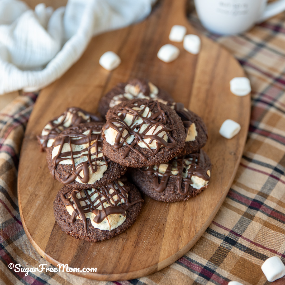 These keto hot chocolate cookies are perfect for the winter season!