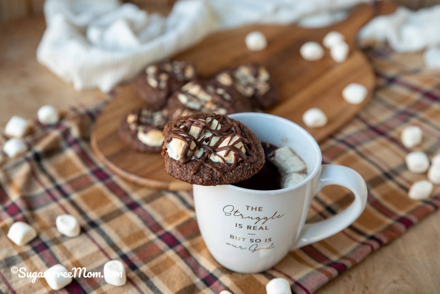 These keto hot chocolate cookies are perfect for the winter season!