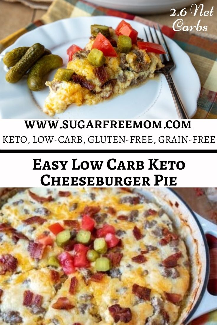 This low carb keto cheeseburger pie is a delicious, easy recipe that will please the whole family! Made all in one large skillet for easy clean up!
