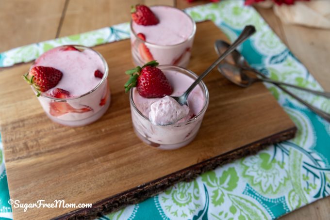 Low Carb Keto Cottage Cheese Strawberry Mousse - Sugar-Free Mom