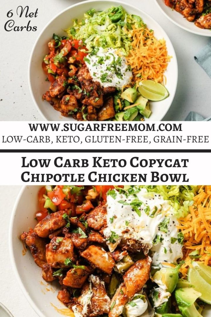 Low Carb Keto Copycat Chipotle Chicken Bowl Recipe