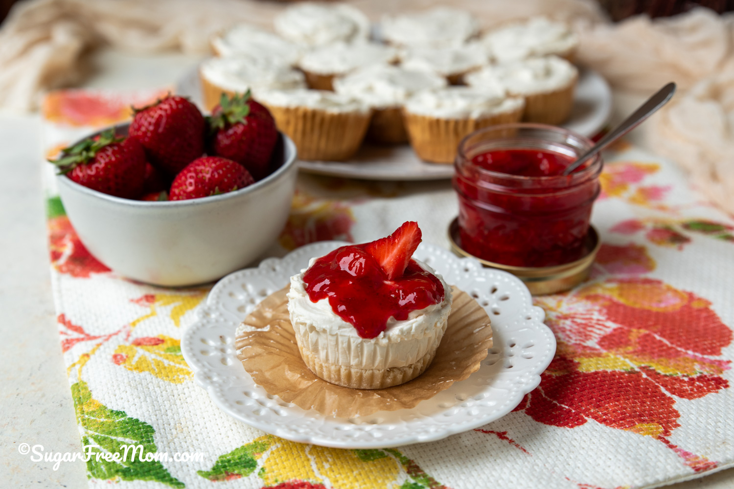 These No Bake Mini Low Carb Keto Strawberry Cheesecakes are like tiny little clouds of creamy, fruity goodness that come together without even heating up your oven. 