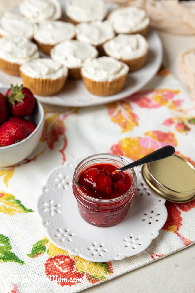 This easy low carb keto strawberry sauce syrup is a delightful way to enjoy strawberries without added sugars.