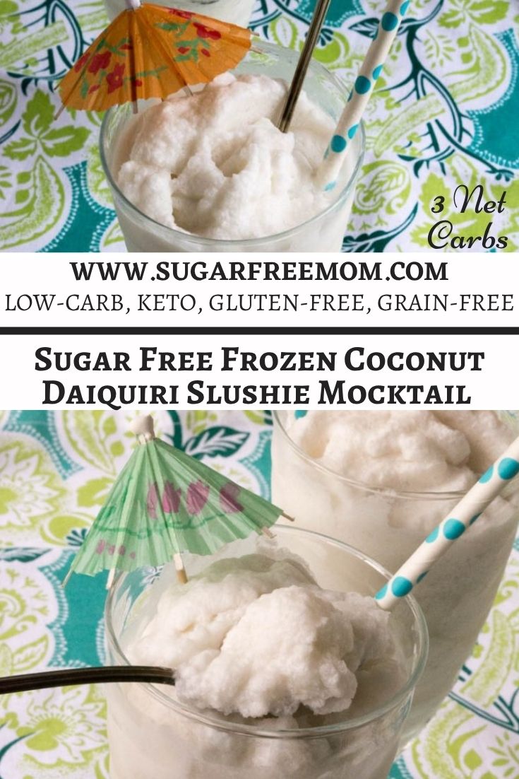 Sugar Free Frozen Coconut Daiquiri Slushie Mocktail