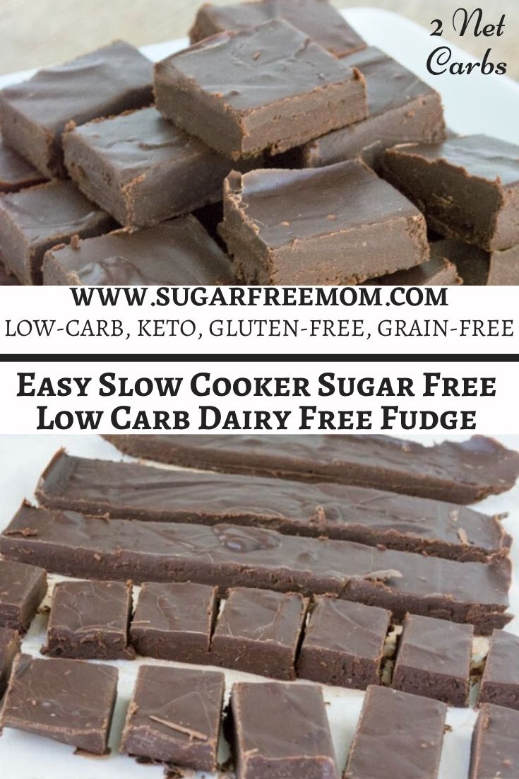 Easy Slow Cooker Sugar Free Low Carb Dairy Free Fudge
