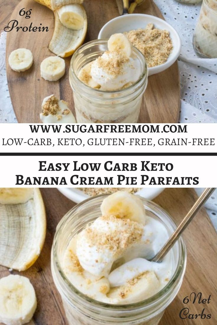 Easy Low Carb Keto Banana Cream Pie Parfaits