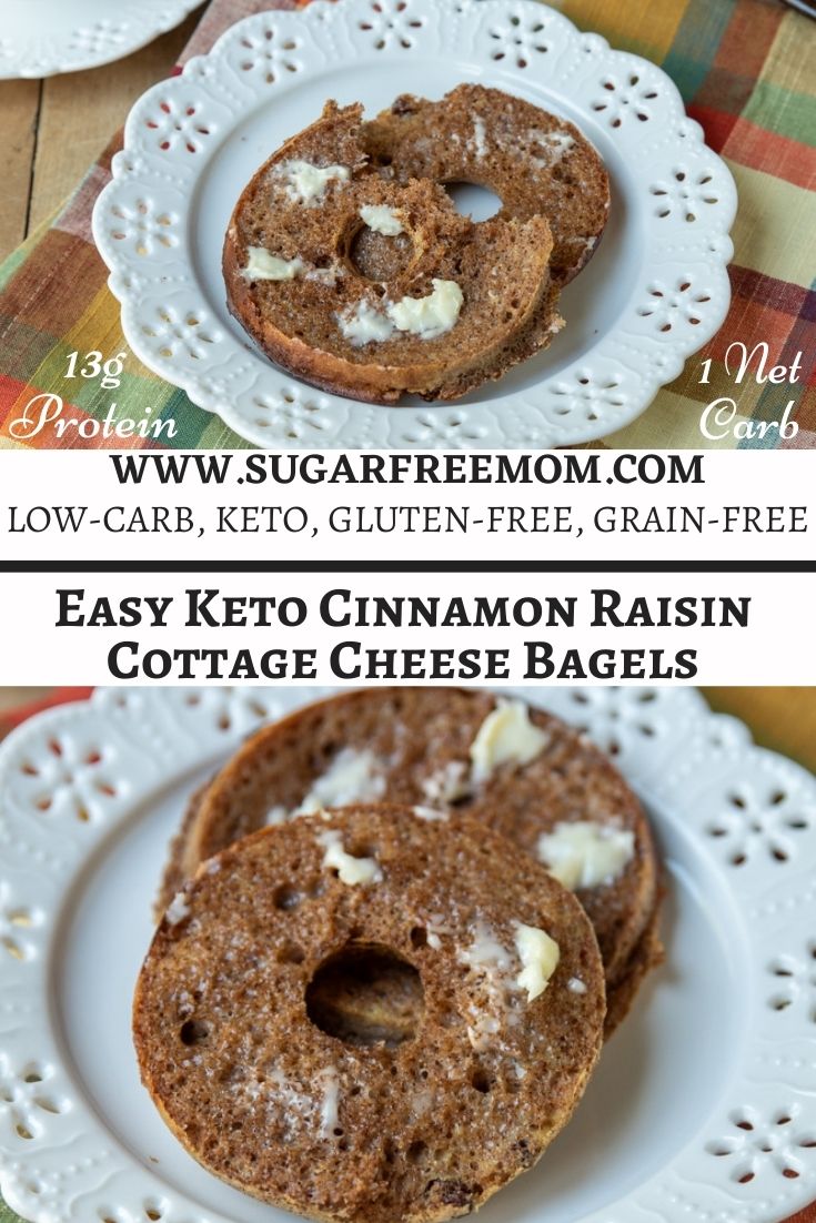Easy Keto Cinnamon Raisin Cottage Cheese Bagels
