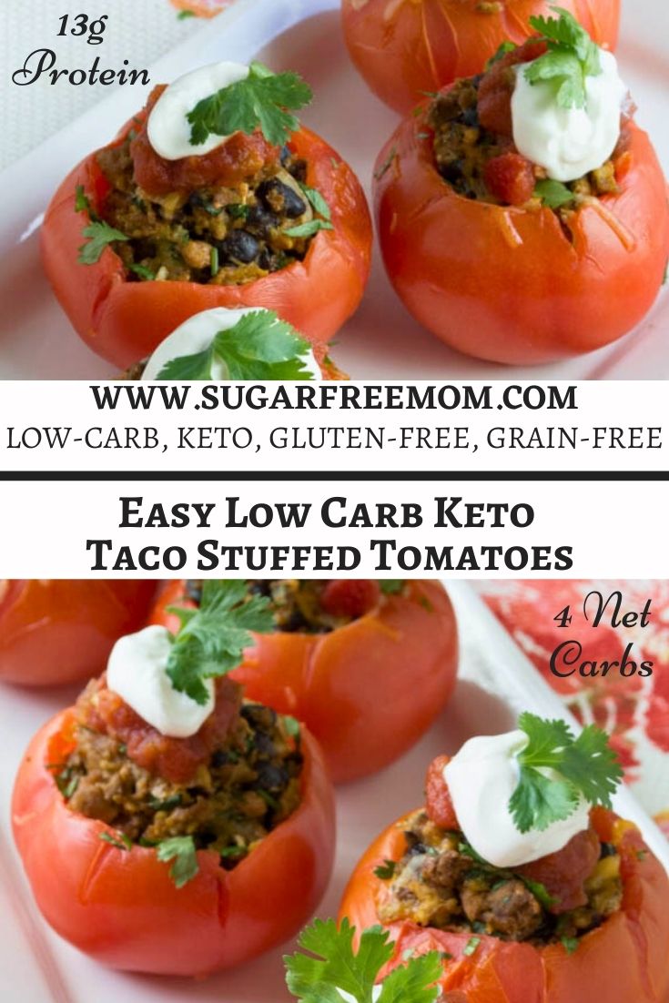 Easy Low Carb Keto Stuffed Taco Tomatoes