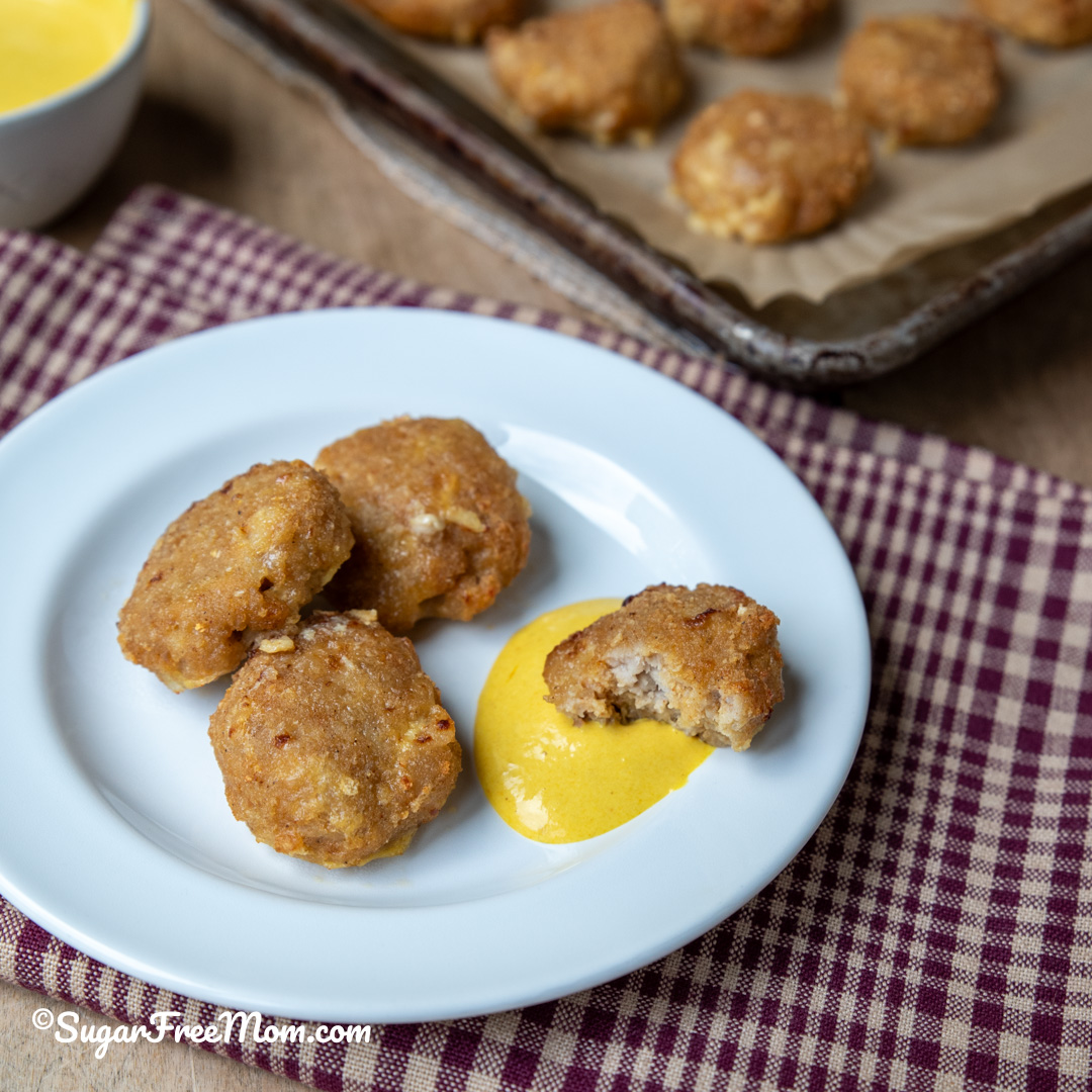 These easy keto cottage cheese chicken nuggets are quickly made in under 15 minutes and taste like fast food chicken nuggets that even picky eaters will love!