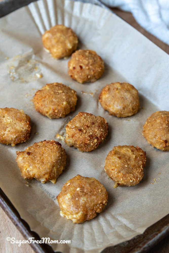 These easy keto cottage cheese chicken nuggets are quickly made in under 15 minutes and taste like fast food chicken nuggets that even picky eaters will love!