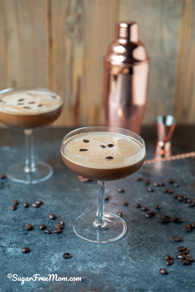 sugar free keto espresso martini mocktail