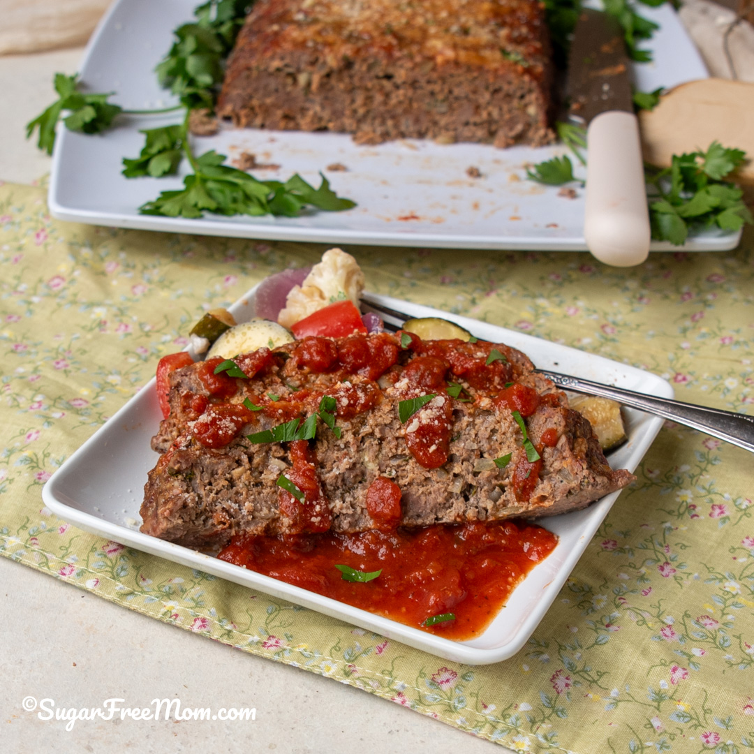 This delicious low carb keto Italian meatloaf is one of the easiest and most scrumptious tender meatloaf recipe the whole family will enjoy!