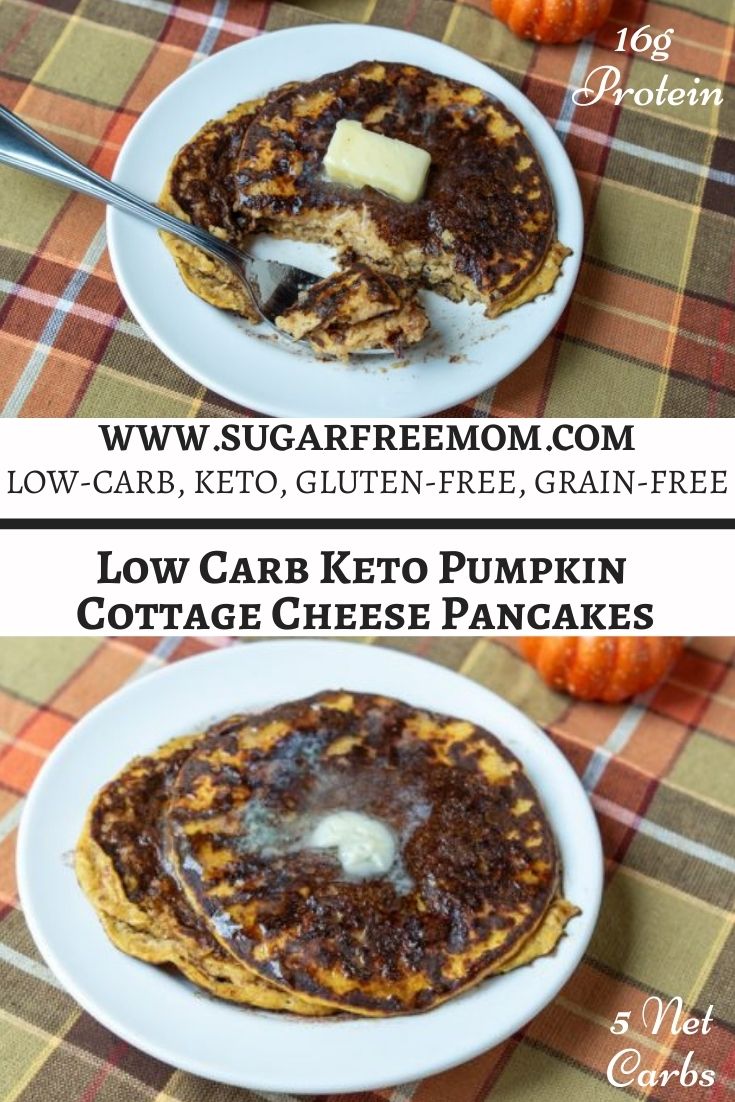 Low Carb Keto Pumpkin Cottage Cheese Pancakes