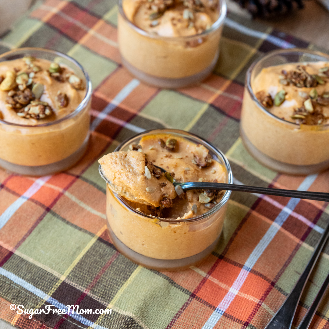 keto pumpkin cottage cheese mousse