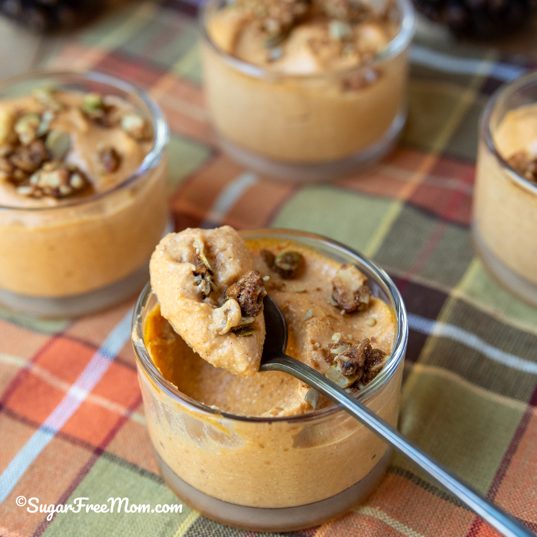 keto high protein cottage cheese pumpkin mousse