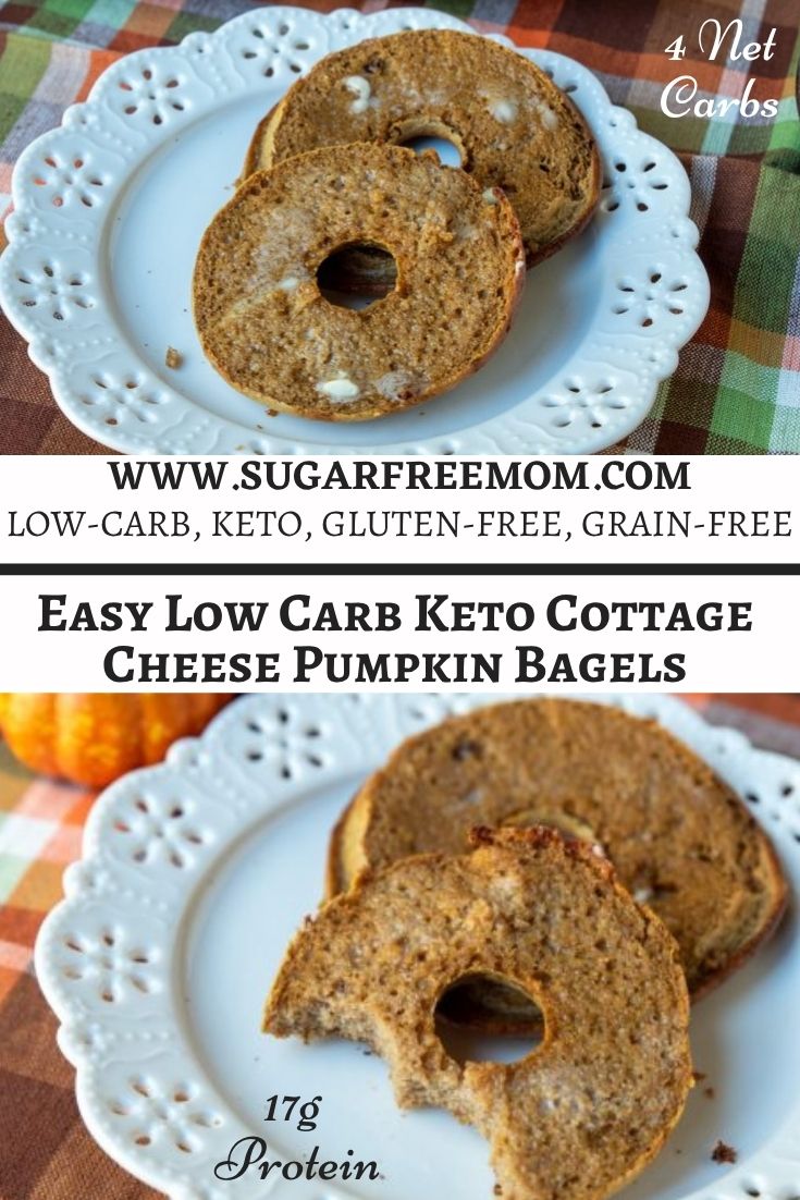 Easy Low Carb keto Cottage Cheese Pumpkin Bagels