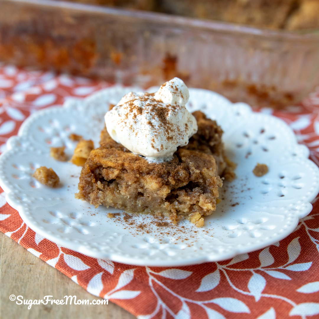 low carb keto apple dump cake