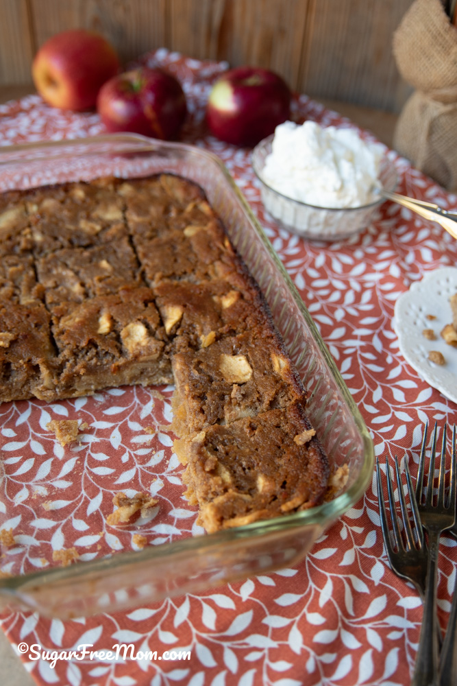 low carb apple dump cake