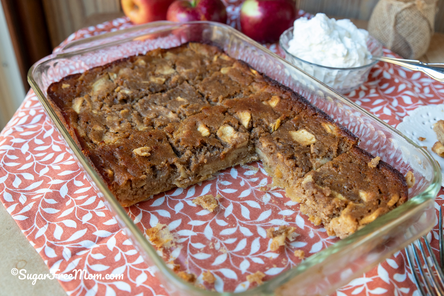 low carb apple dump cake