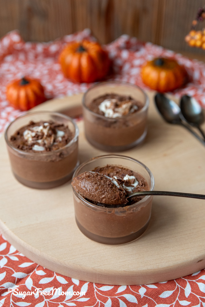 sugar free low carb chocolate pumpkin pudding