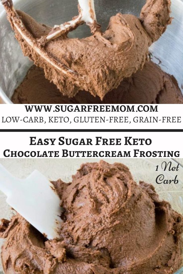 sugar free keto chocolate buttercream frosting