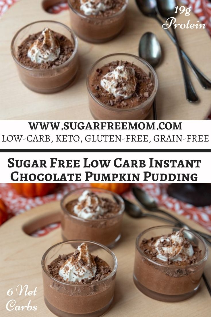 Sugar Free Low Carb Instant Chocolate Pumpkin Pudding
