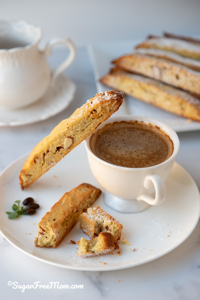 This keto biscotti recipe tastes just like traditional biscotti with a nostalgic, crisp cookie and rich anise flavor, but just 2g net carbs!