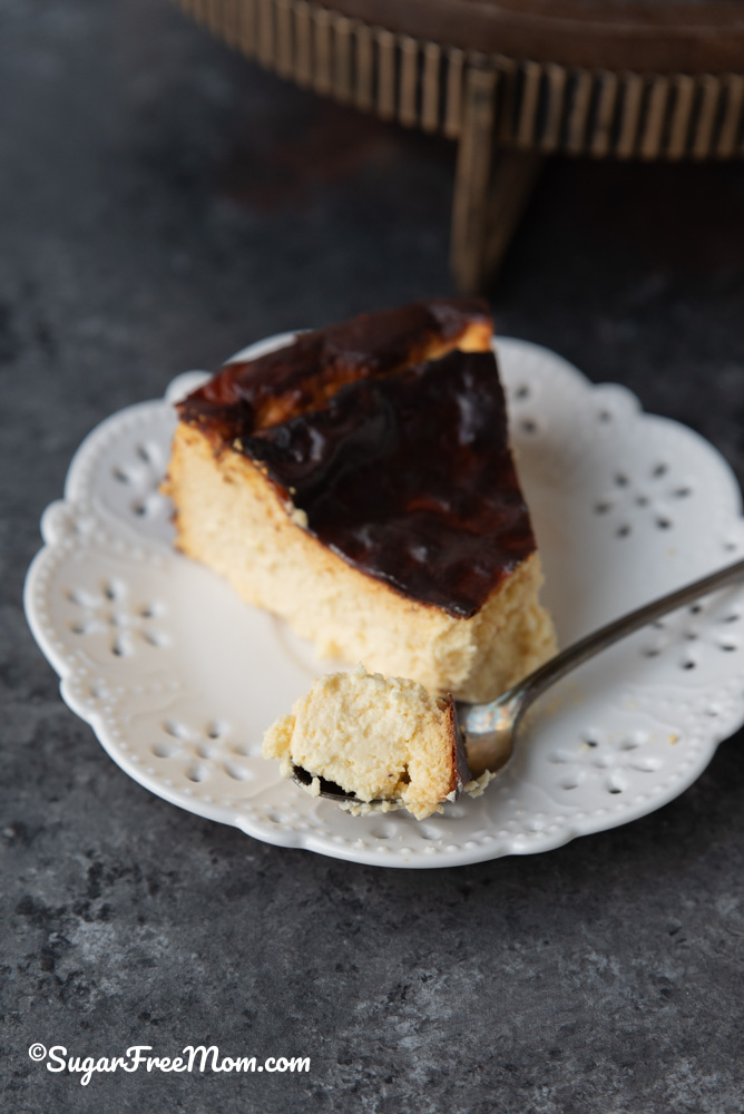 Keto Burnt Basque Cottage Cheese Cheesecake