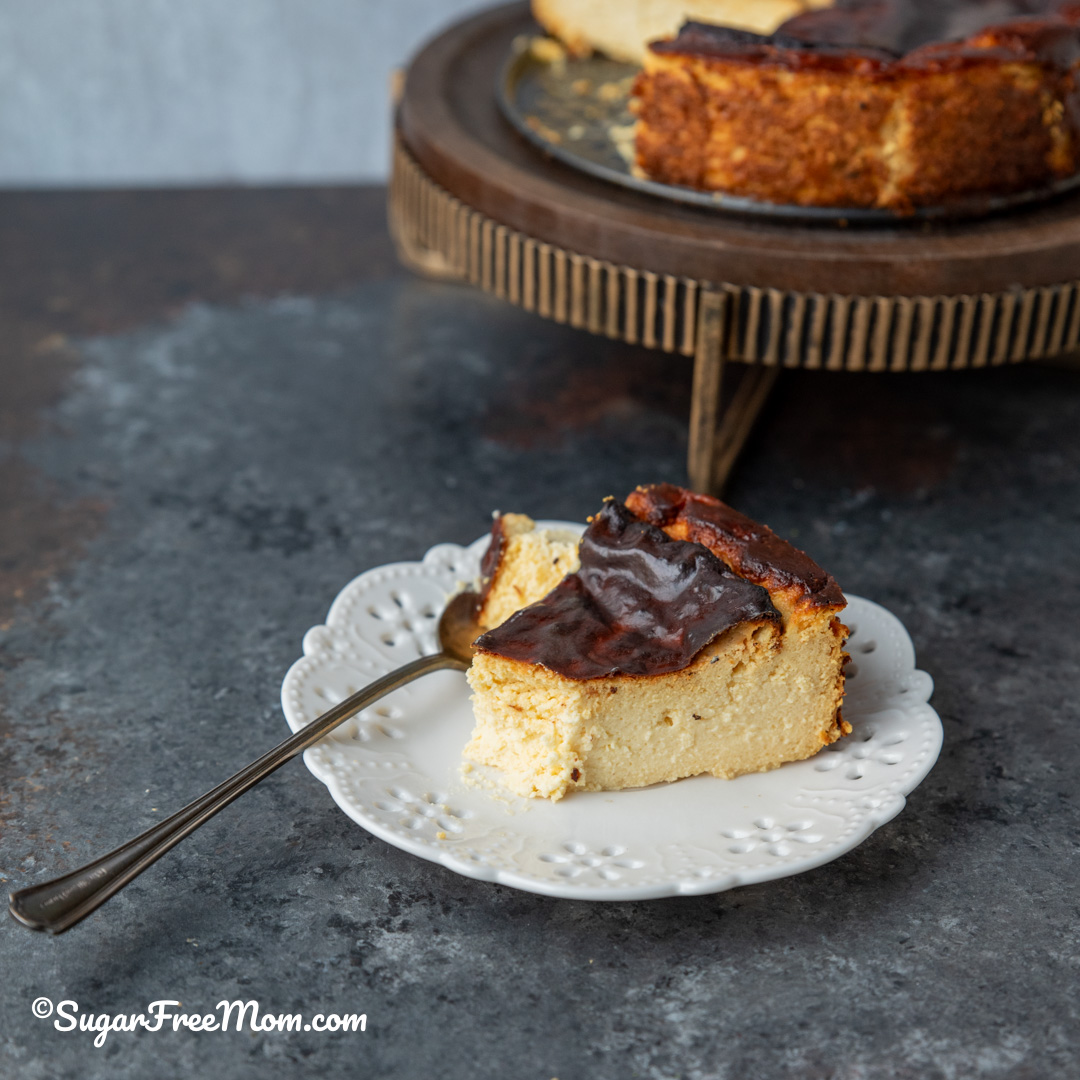 Keto Burnt Basque Cottage Cheese Cheesecake