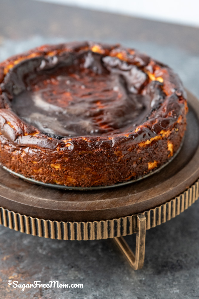 keto cottage cheese basque cheesecake