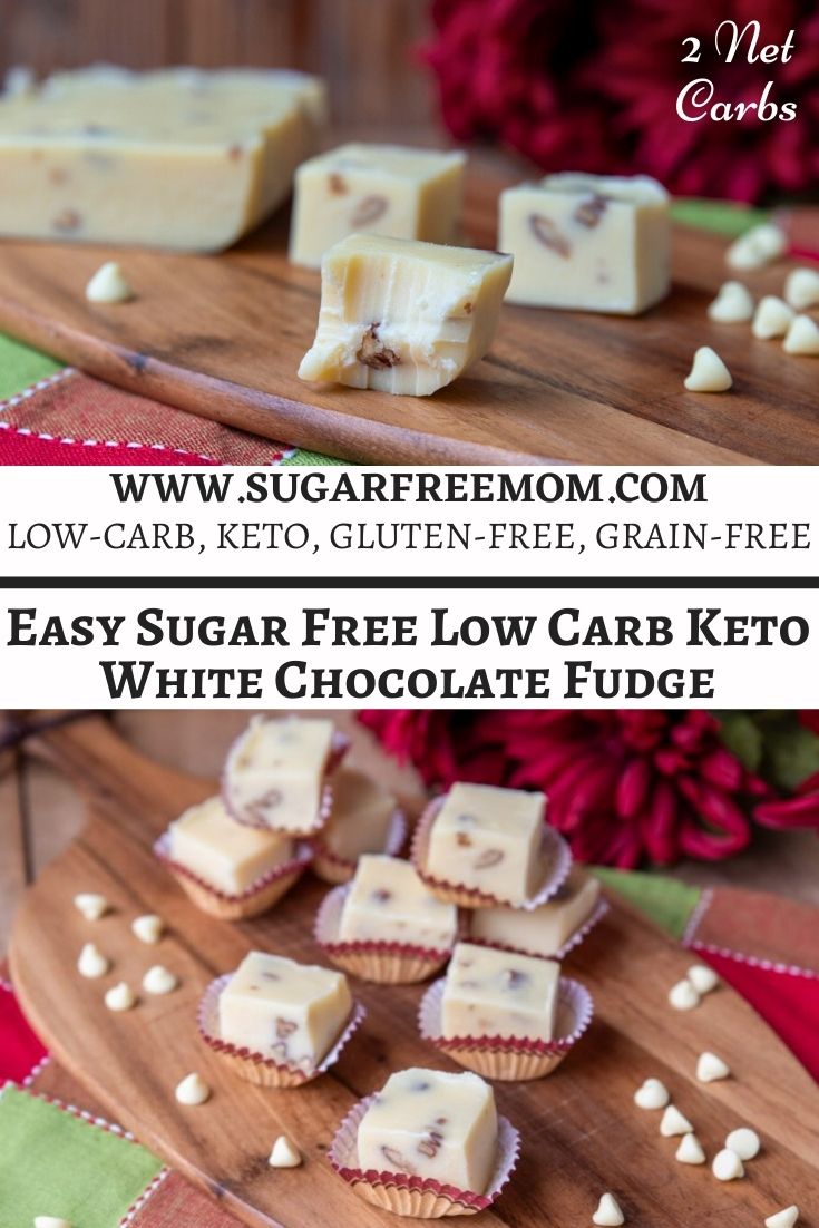 sugar free keto white chocolate fudge