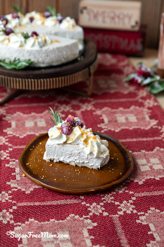 keto no bake eggnog cheesecake